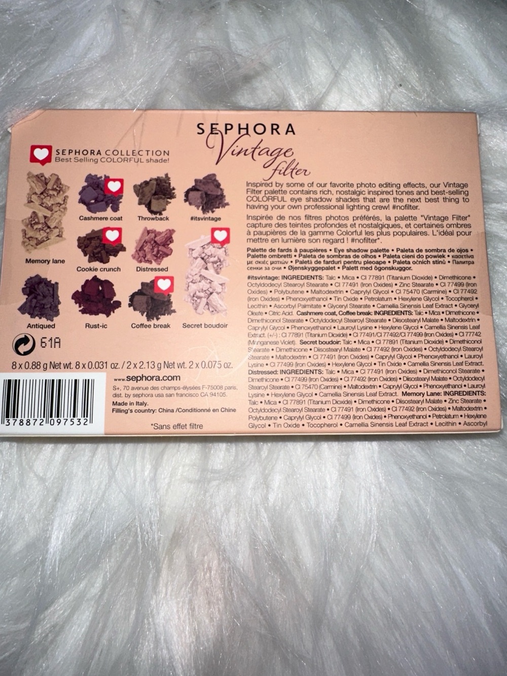 Sephora Vintage Filter Eye Shadow Palette - NIB COLLECTIBLE - Picture 2 of 4